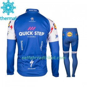 Radbekleidung Radtrikot Langarm + Lang Radhose 2017 Quick-Step Floors Kinder Winter Thermal Fleece N001